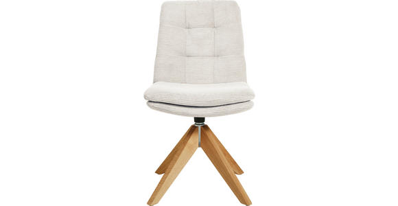 STUHL - Eichefarben/Weiß, Design, Holz/Textil (50/90/69cm) - Johann Jakob