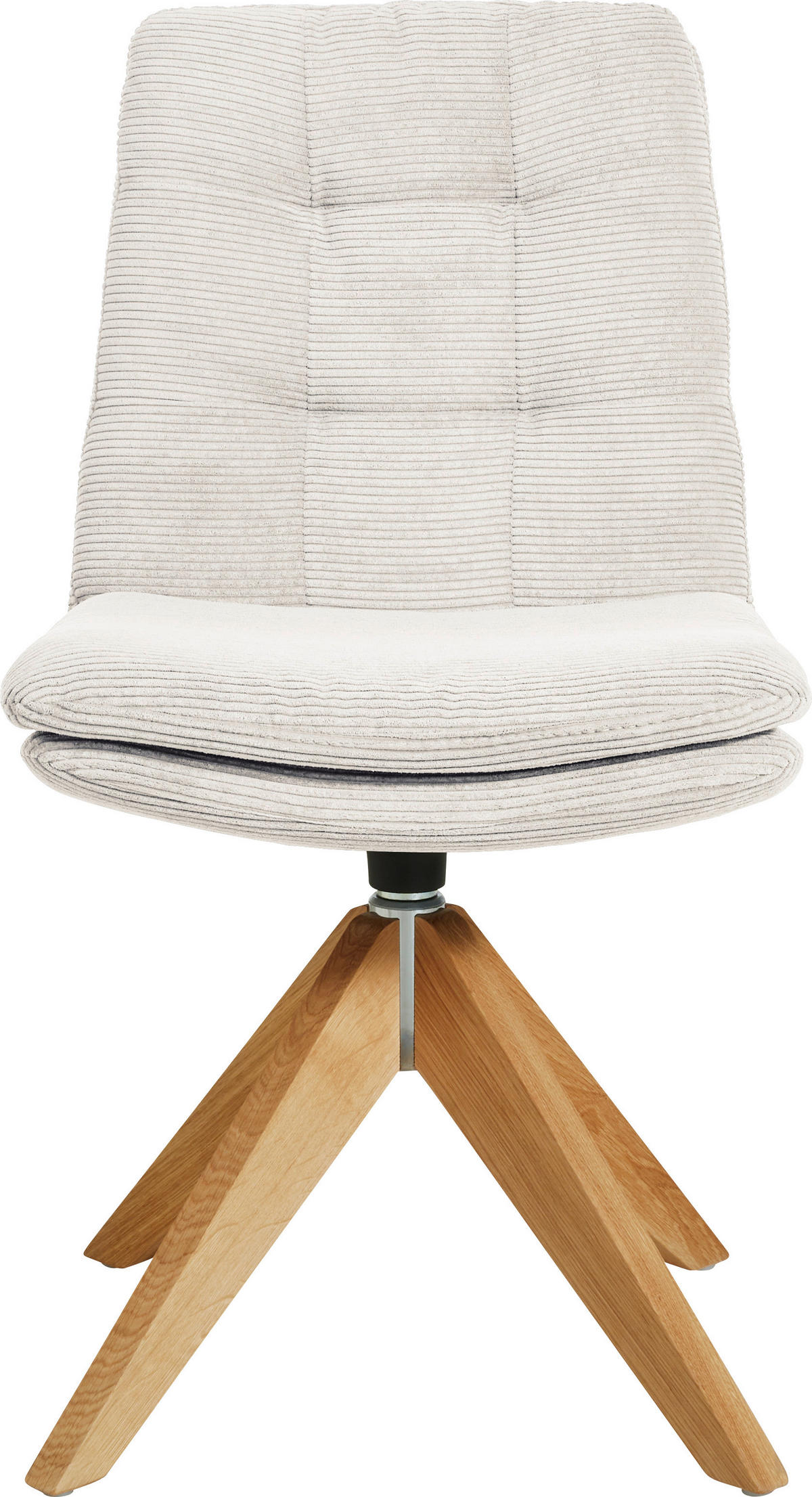 STUHL  in Cord  - Weiss/Eichefarben, Design, Holz/Textil (50/90/69cm) - Johann Jakob