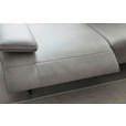 ECKSOFA in Echtleder Greige  - Greige/Anthrazit, Design, Leder/Metall (290/230cm) - Ambiente