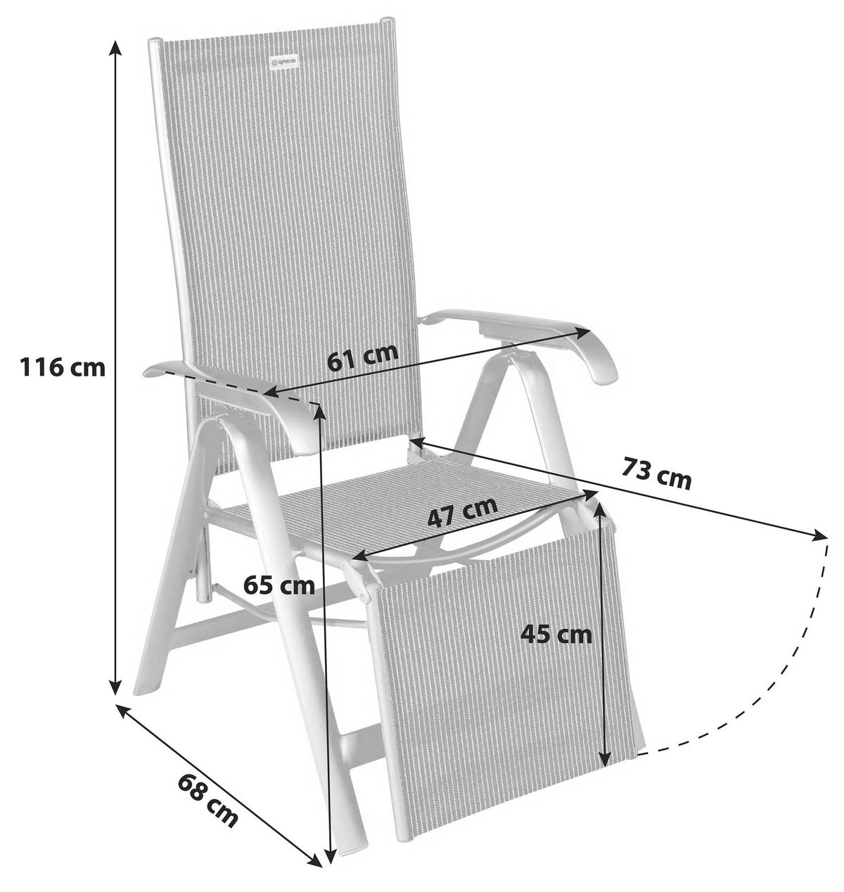 ZÁHRADNÉ RELAXAČNÉ KRESLO, kov, textil - čierna/antracitová, Basics, kov/textil (68/116/61cm) - Acamp