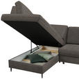 ECKSOFA in Chenille Graubraun  - Graubraun/Schwarz, MODERN, Holz/Textil (184/241cm) - Carryhome