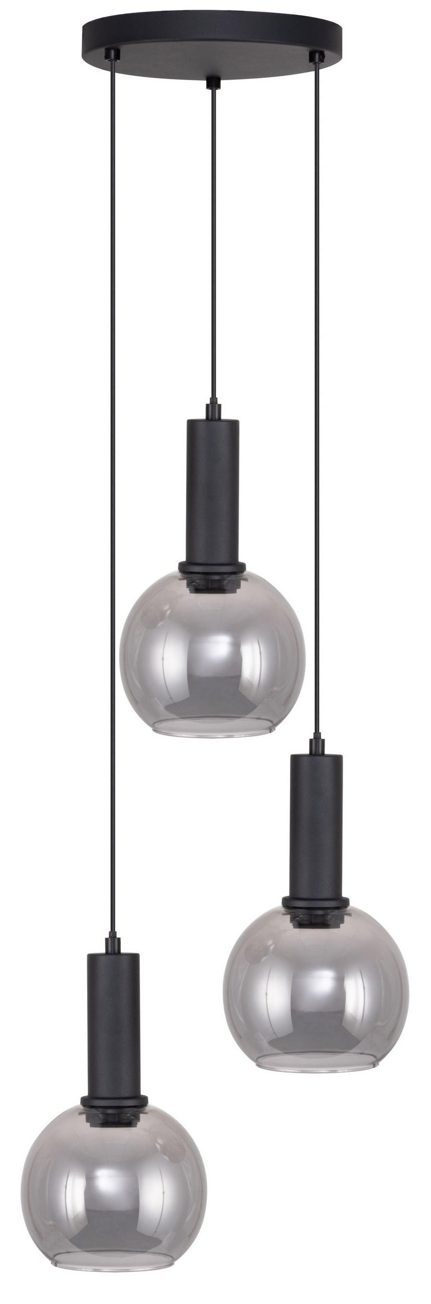 LUSTER  25/120 cm      - crna, Trendi, staklo/metal (25/120cm) - Novel