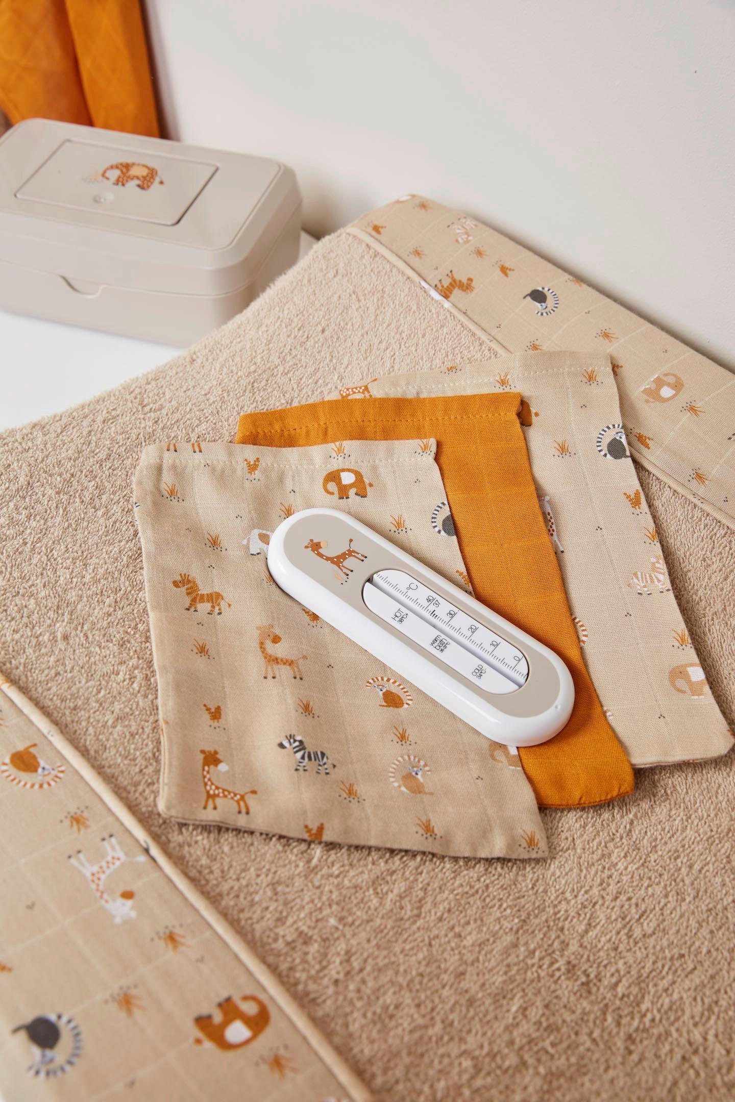 WICKELAUFLAGENBEZUG - Taupe, Basics, Textil (75,5/45/10cm) - Bebe Jou