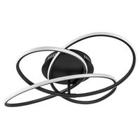 LED-DECKENLEUCHTE 60/12,7 cm   - Opal/Schwarz, Design, Kunststoff/Metall (60/12,7cm) - Globo