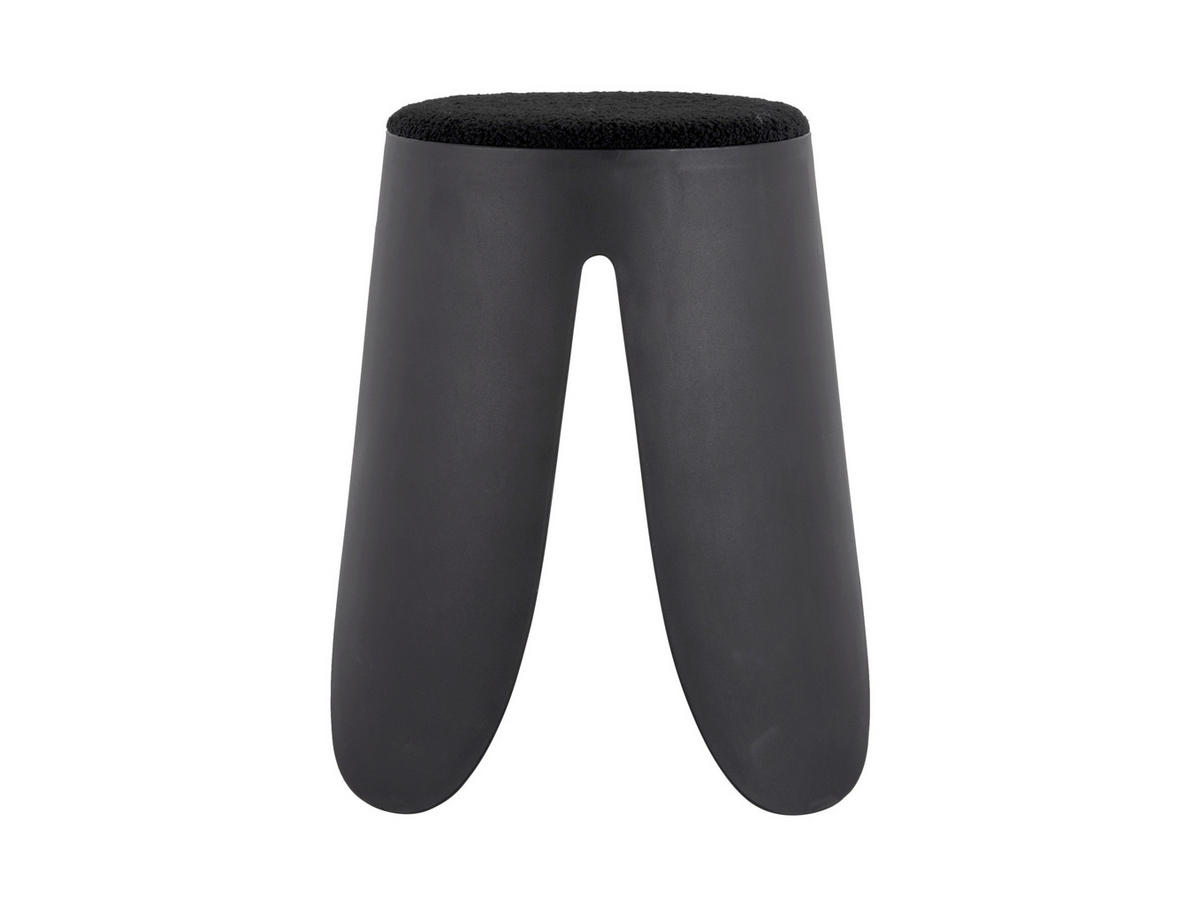HOCKER Schwarz  - Schwarz, KONVENTIONELL, Kunststoff (44/46/44cm) - Leitmotiv