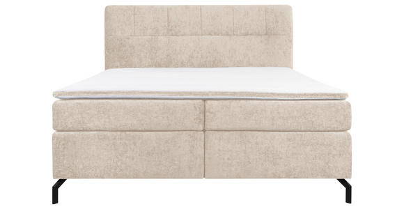BOXSPRINGBETT 180/200 cm in Champagner - Champagner/Schwarz, Design, Textil/Metall (180/200cm) - Esposa