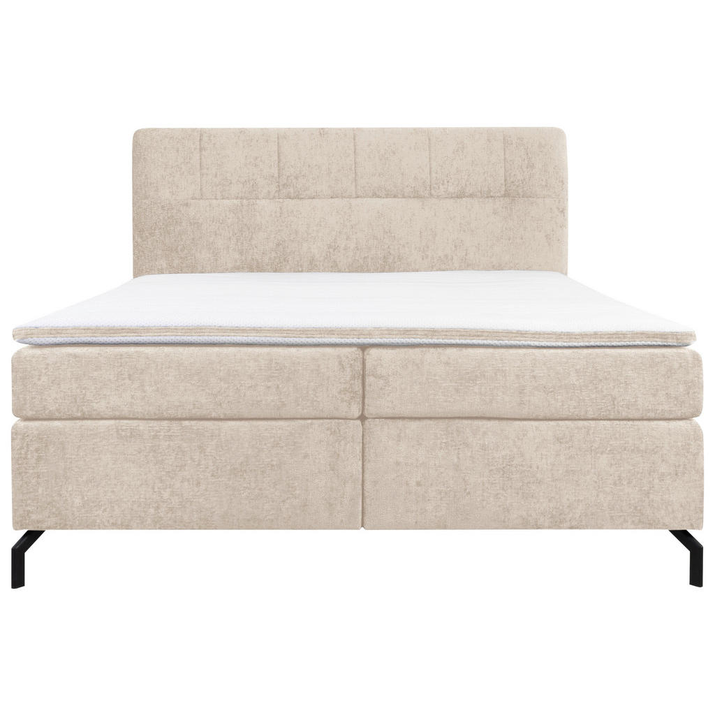 Thumbnail - Esposa Boxspringbett, Champagner, Textil, H2 + H3, Höhe ca. 17 cm, 160x200 cm, Stoffauswahl, Topper durchgehend, Matratz...