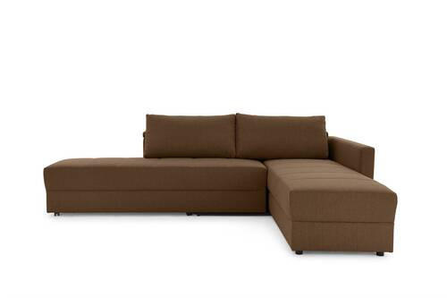 ECKSOFA in Webstoff Dunkelbraun  229/287 cm  - Dunkelbraun/Schwarz, Design, Kunststoff/Textil (229/287cm) - LOOKS by W.Joop