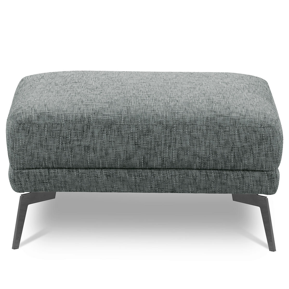 HOCKER Textil Anthrazit  - Anthrazit/Schwarz, Design, Textil/Metall (96/45/80cm) - P & B
