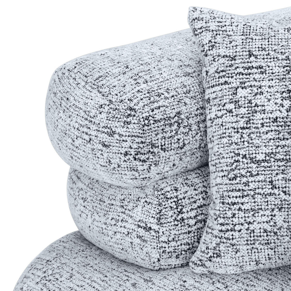 ECKSOFA Schwarz, Weiß  - Schwarz/Weiß, KONVENTIONELL, Kunststoff/Textil (170/276cm) - Carryhome