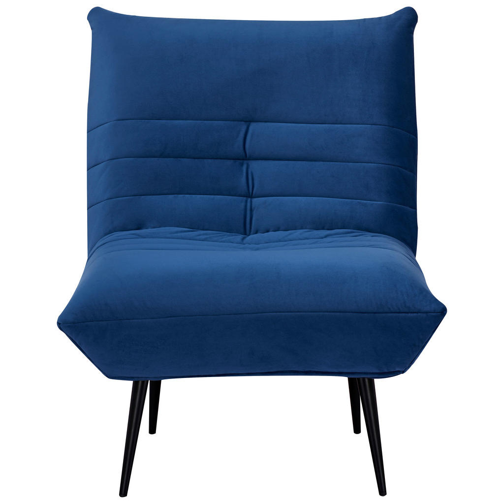 Sessel Jarvis Blau Samt B: 75 Cm