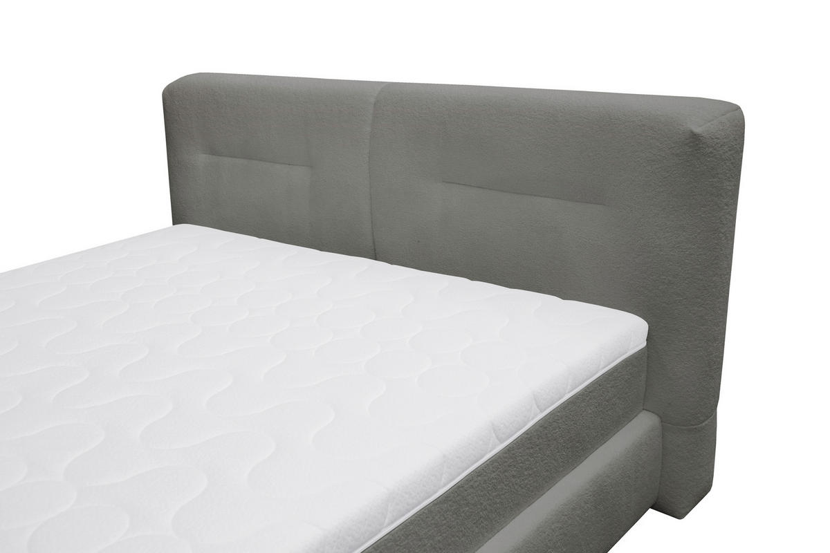 PAT BOXSPRING  in gri  - negru/gri, Modern, plastic/textil (204/108/227cm) - Esposa