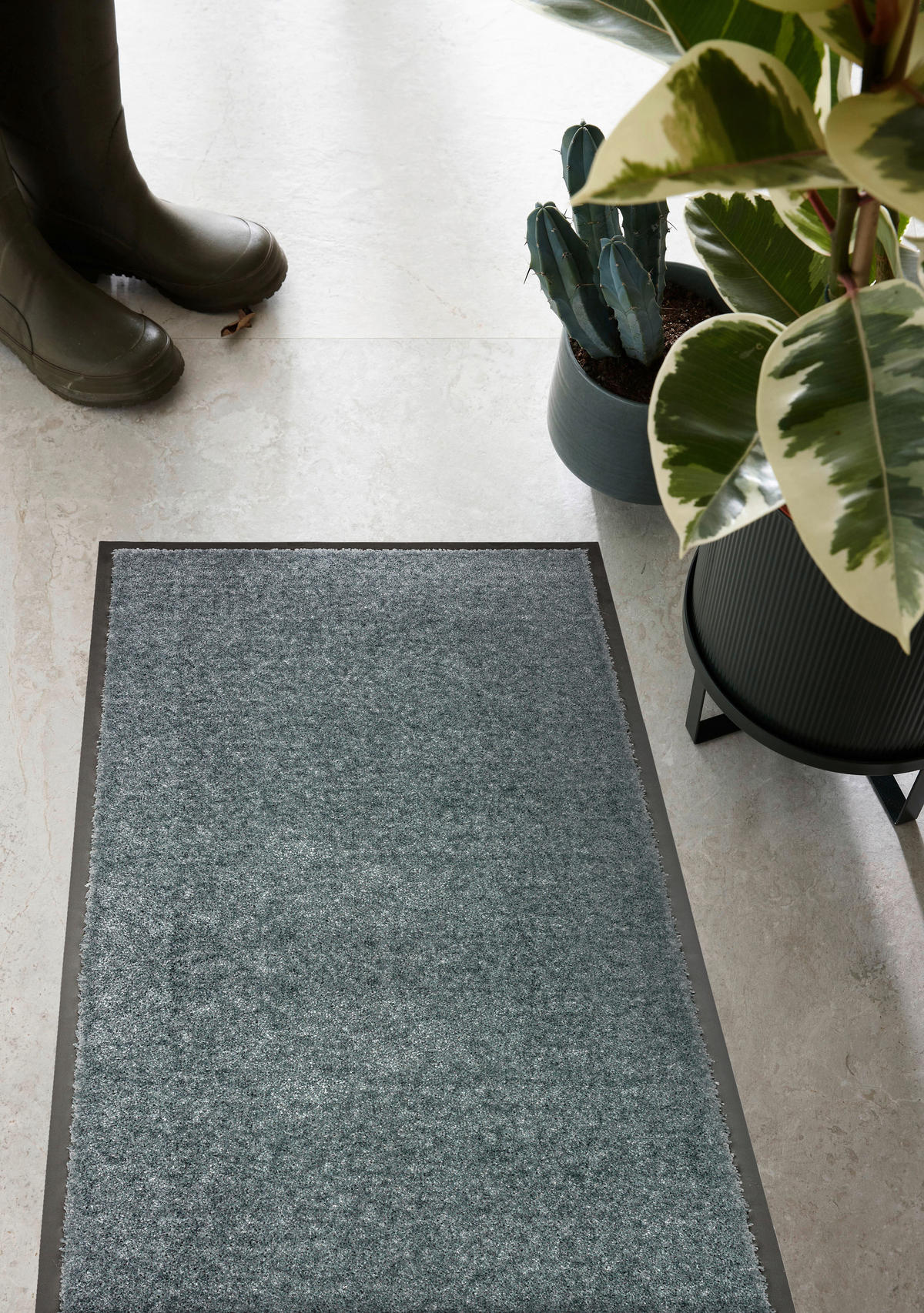 FUßMATTE  50/70 cm  Türkis   - Türkis, KONVENTIONELL, Textil (50/70cm) - Schöner Wohnen