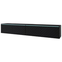 TV-BÄNK D180  i 180/30/33 cm  - svart/grå, Basics, trämaterial/plast (180/30/33cm) - P & B