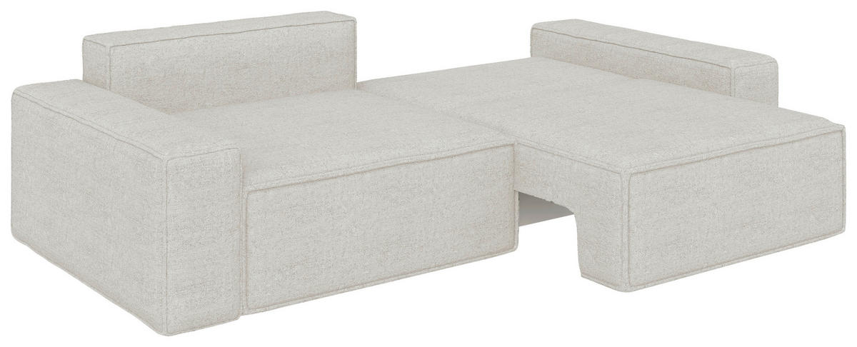 SCHLAFSOFA Webstoff Creme  - Creme/Schwarz, KONVENTIONELL, Kunststoff/Textil (256/83/115cm) - Carryhome