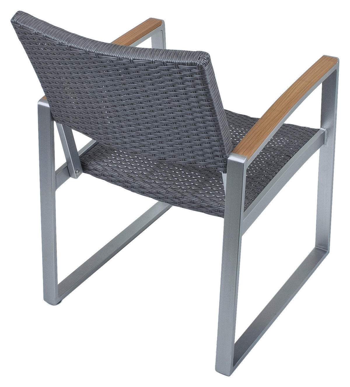GARTENSTUHL-SET Metall, Textil Grau, Schwarz, Hellbraun  - Hellbraun/Schwarz, MODERN, Textil/Metall (56/84/66cm) - Gardenson