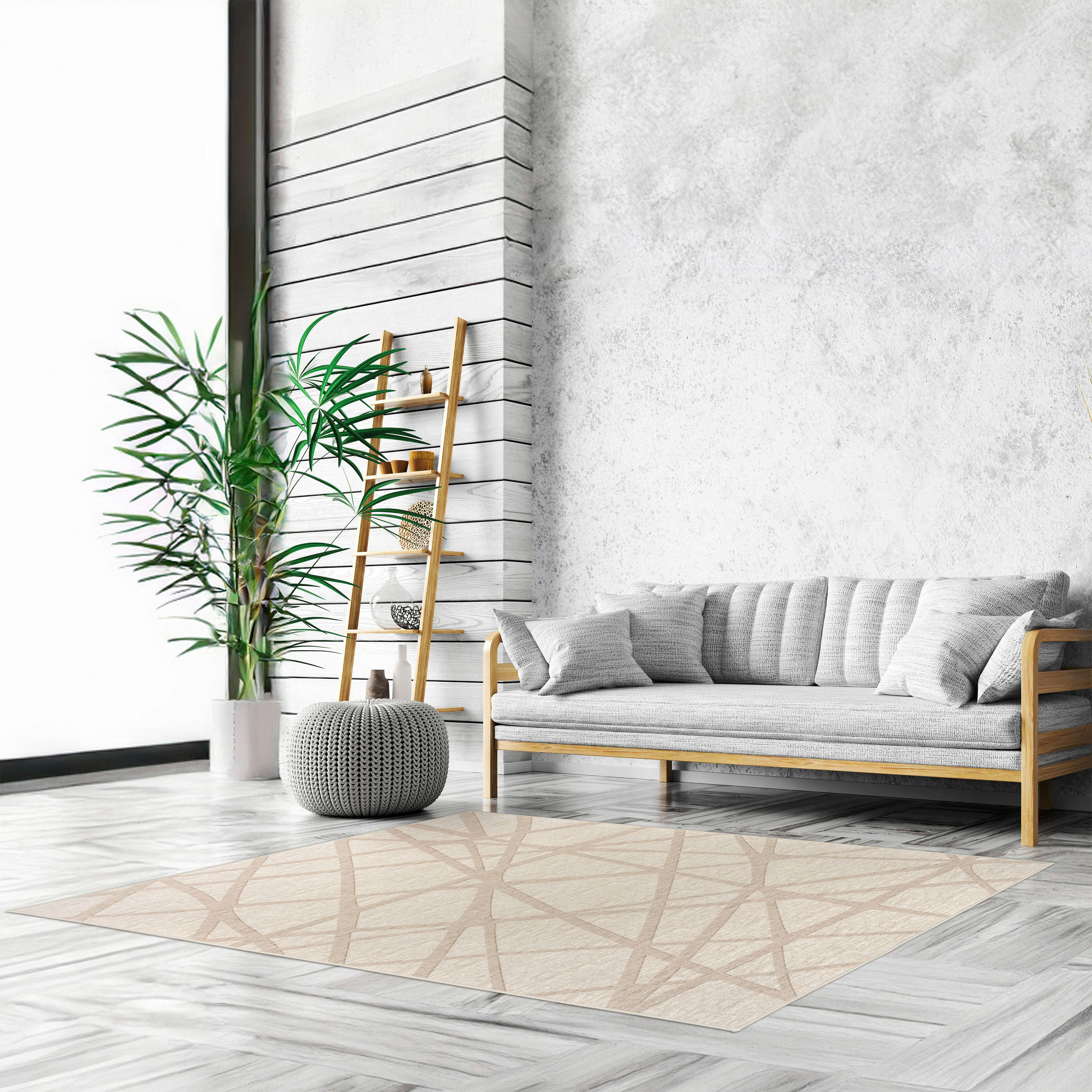 FLACHWEBETEPPICH 160/230 cm LIVING-URBAN  - Beige/Honig, Design, Kunststoff/Textil (160/230cm) - Lindorug