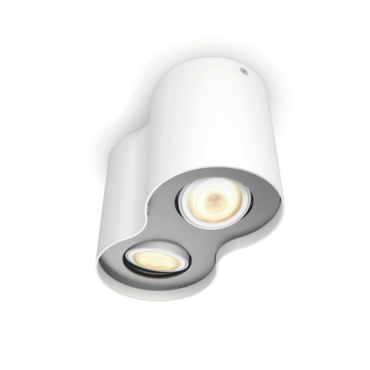 LED-DECKENLEUCHTE White Ambiance Pillar  Smart 19,3/12/10,3 cm   - Weiß, Basics, Metall (19,3/12/10,3cm) - Philips HUE