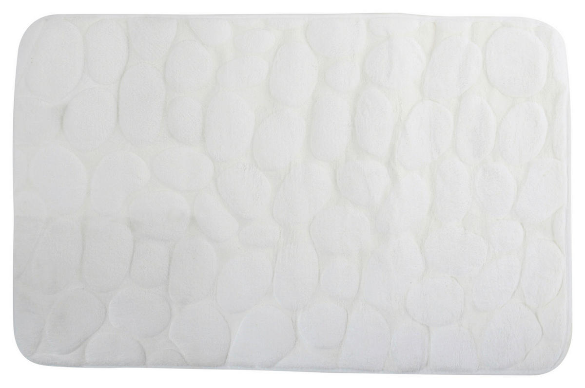BADTEPPICH Weiß 50/80 cm  - Weiß, KONVENTIONELL (50/80cm) - Spirella