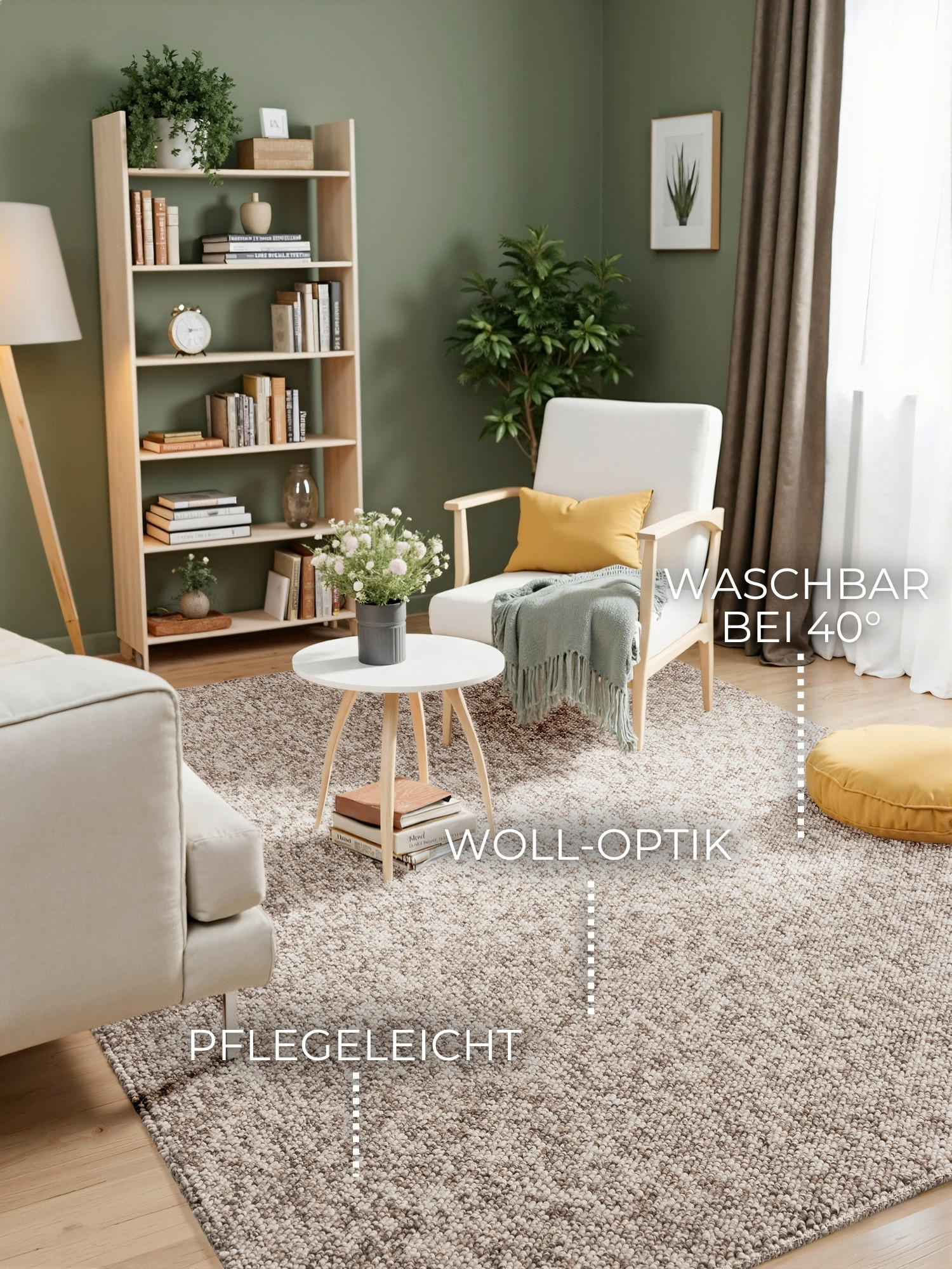 TUFTTEPPICH 80/150 cm Rocco Multicolor, Taupe  - Taupe/Multicolor, Basics, Kunststoff (80/150cm) - Elle Decoration