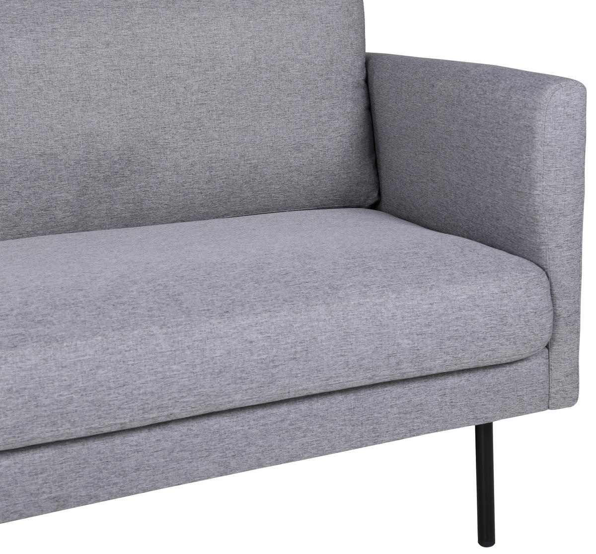 3-SITZER-SOFA Textilgeflecht Grau, Schwarz  - Schwarz/Grau, Design, Textil/Metall (260/78/80cm) - Livetastic