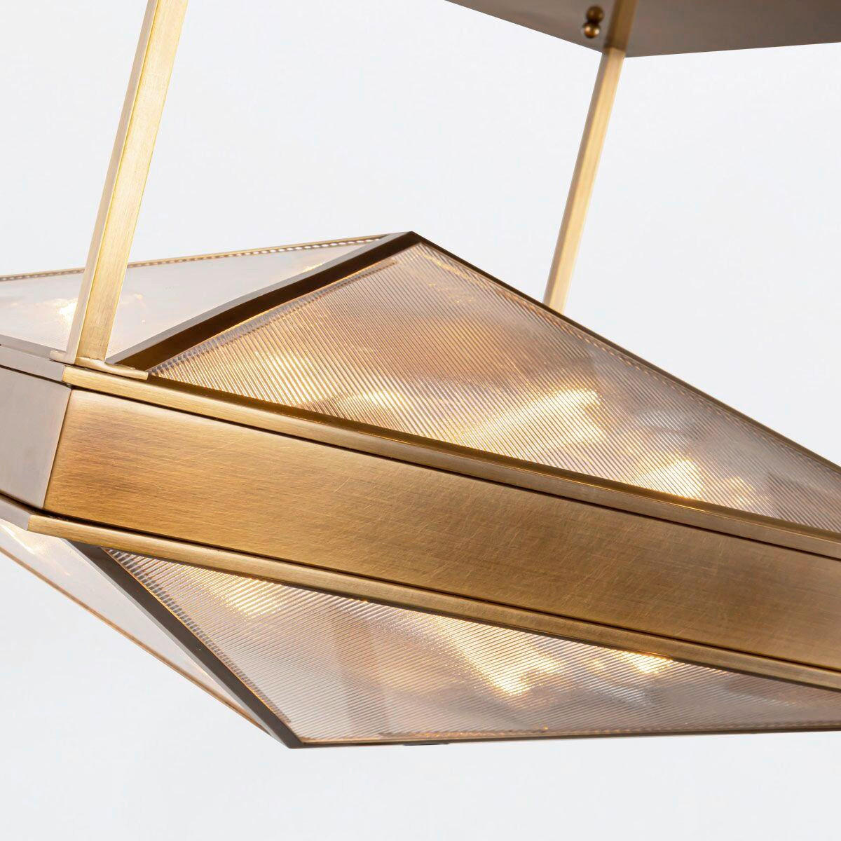 DECKENLEUCHTE 42/48,2 cm    - Messingfarben, KONVENTIONELL, Glas/Metall (42/48,2cm) - Elstead Lighting