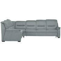 ECKSOFA in Mikrofaser Hellblau  - Schwarz/Hellblau, Konventionell, Holz/Textil (245/303cm) - Beldomo Comfort