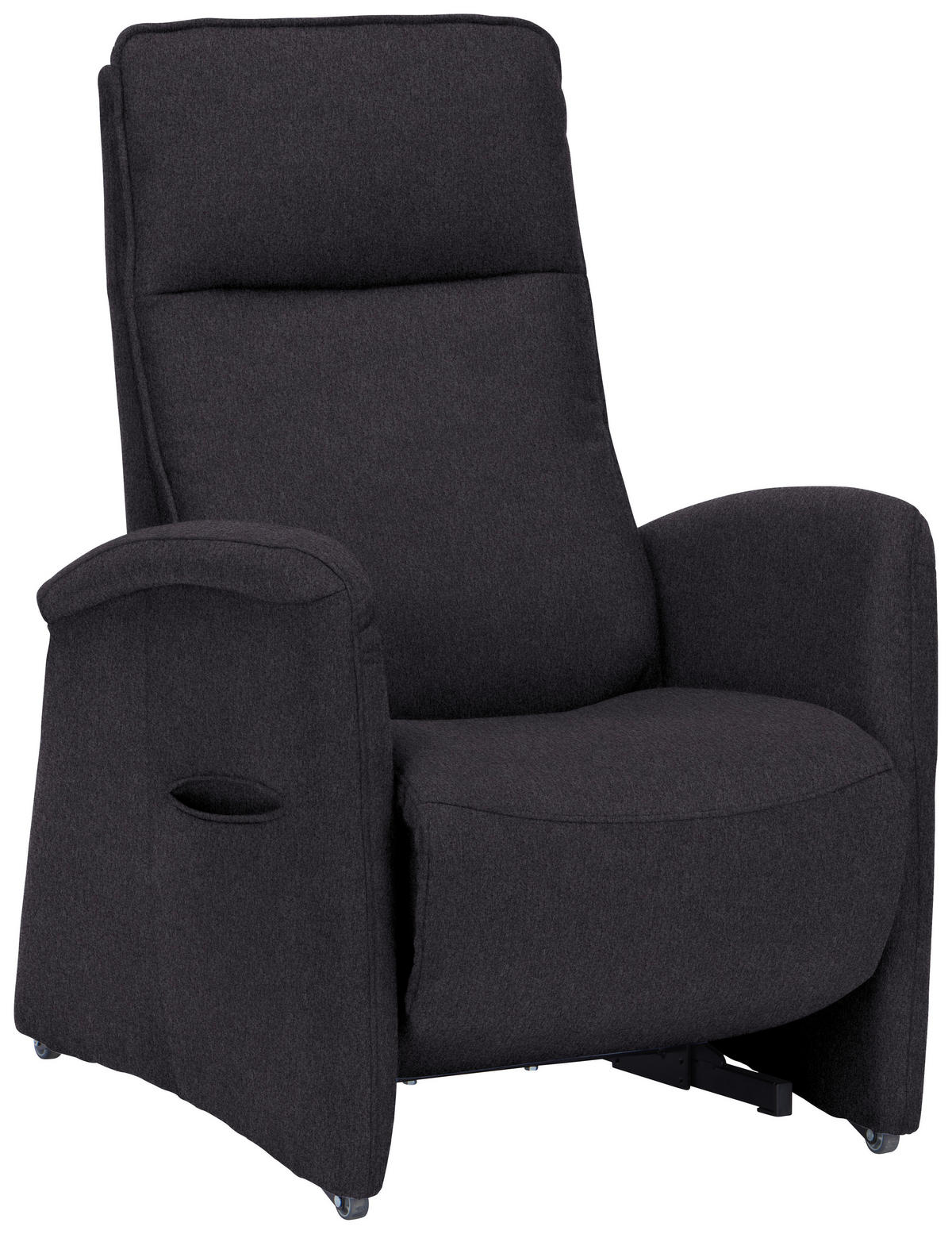 FERNSEHSESSEL in Chenille Anthrazit  - Anthrazit, Konventionell, Kunststoff/Textil (79-83/108/87cm) - Valdera
