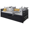 STAURAUMBETT 90/200 cm  in Grau   - Grau, Modern, Holz (90/200cm) - MID.YOU