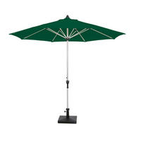 SLNEČNÍK 300 cm - tmavozelená/platinová, Basics, kov/textil (300cm) - Gardenson