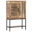 HIGHBOARD  in 100/160/43 cm  - Schwarz/Braun, LIFESTYLE, Glas/Holz (100/160/43cm) - Landscape