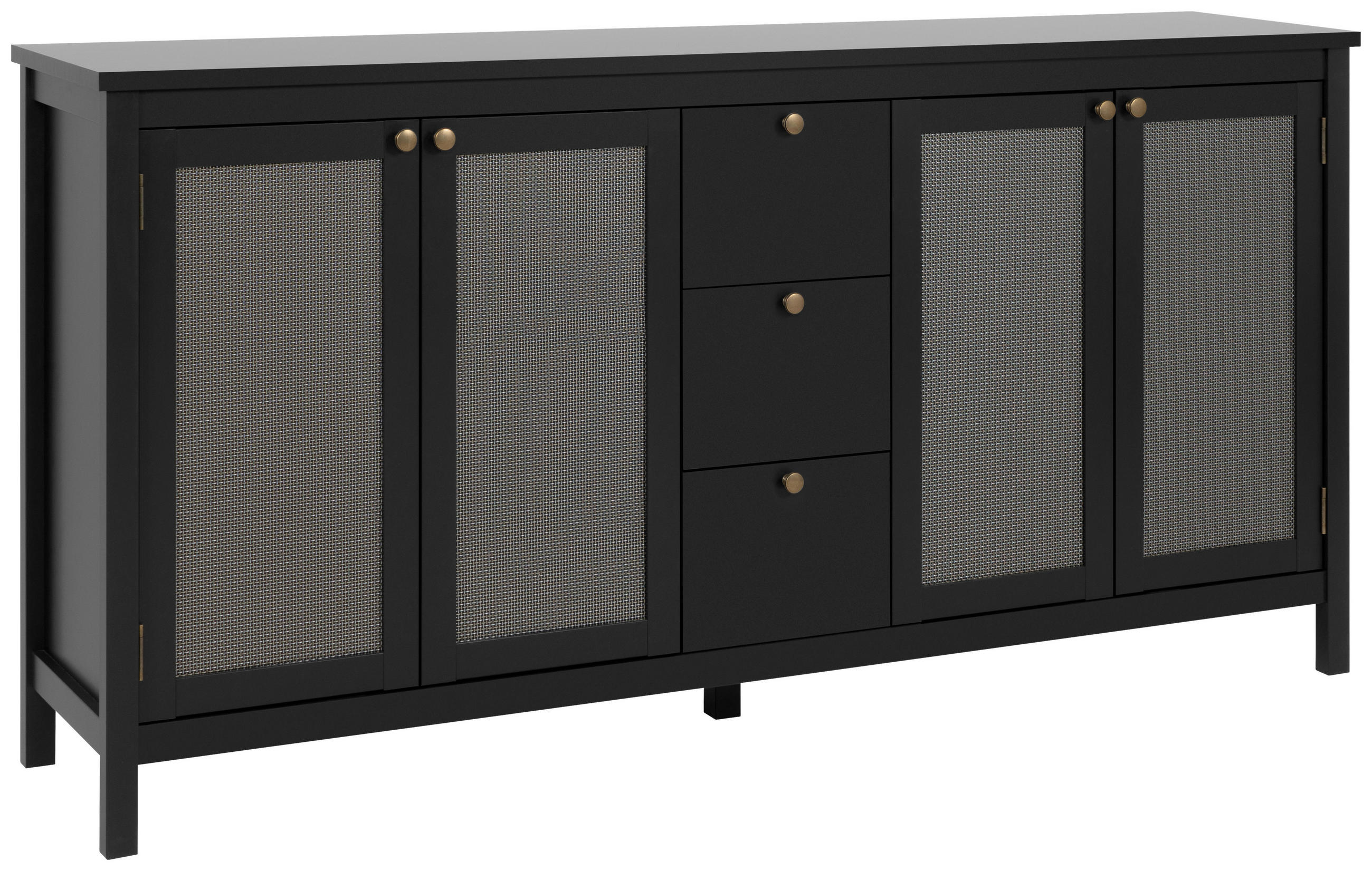 SIDEBOARD  in 180/90/40 cm  - Messingfarben/Schwarz, Trend, Holzwerkstoff/Metall (180/90/40cm) - MID.YOU