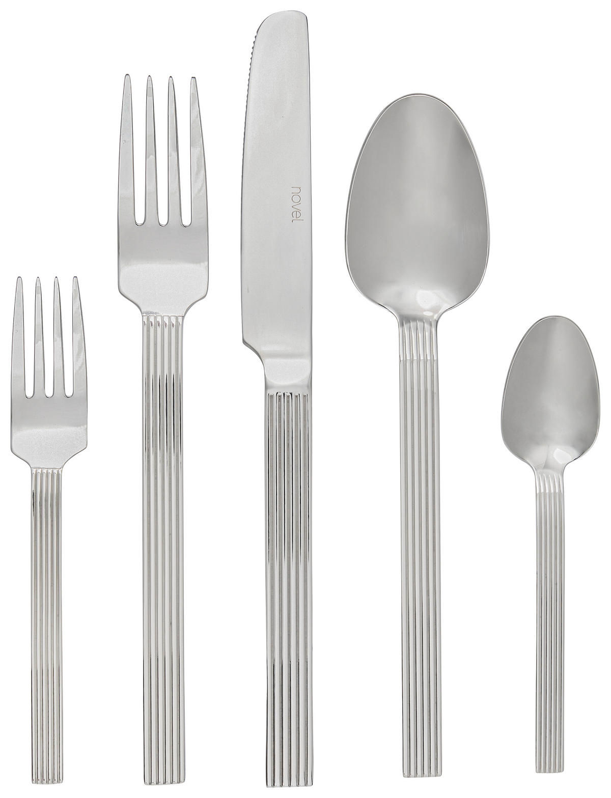 BESTECKSET  30-teilig  - Edelstahlfarben, KONVENTIONELL, Metall - Novel