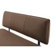 SITZBANK 180/86,5/60 cm in Schwarz, Dunkelbraun - Dunkelbraun/Schwarz, Design, Textil/Metall (180/86,5/60cm) - Cantus