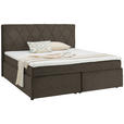 BOXSPRINGBETT 180/200 cm  in Braun  - Schwarz/Braun, Design, Kunststoff/Textil (180/200cm) - Xora