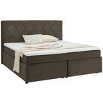 BOXSPRINGBETT 180/200 cm  in Braun  - Schwarz/Braun, Design, Kunststoff/Textil (180/200cm) - Xora