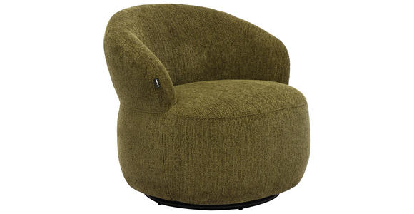 SESSEL in Webstoff Olivgrün  - Schwarz/Olivgrün, Design, Kunststoff/Textil (78/73/75cm) - Carryhome