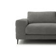 ECKSOFA  in Flachgewebe Hellgrau  253/177 cm  - Hellgrau/Schwarz, Design, Textil/Metall (253/177cm) - Dieter Knoll