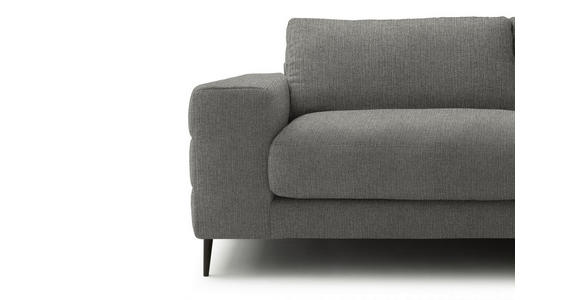 ECKSOFA  in Flachgewebe Hellgrau  253/177 cm  - Hellgrau/Schwarz, Design, Textil/Metall (253/177cm) - Dieter Knoll