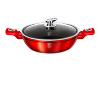 SERPENYŐ 28 cm  - piros, Basics, Üveg/fém (28cm)