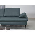 ECKSOFA in Echtleder Grau  - Schwarz/Grau, Design, Leder/Metall (157/325cm) - Dieter Knoll