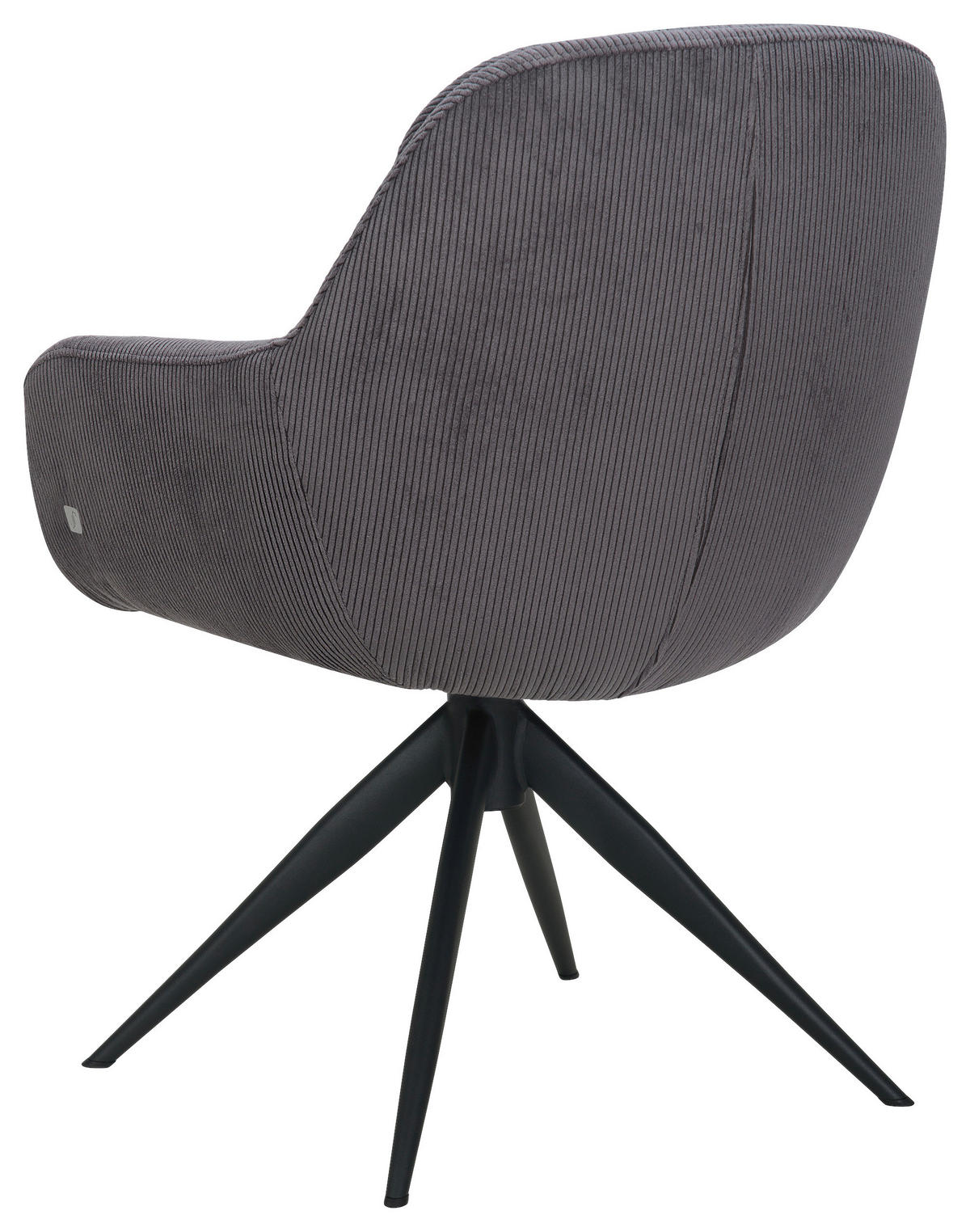 ARMLEHNSTUHL  Sitzfläche 360° drehbar, inklusive Armlehnen, automatische Rückholfunktion Webstoff  Anthrazit  - Anthrazit/Schwarz, Design, Textil/Metall (62/85/70cm) - Johann Jakob