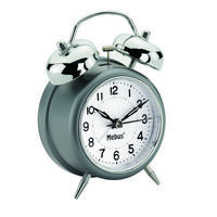 WECKER Grau 15/10,5/6,5 cm  - Grau, KONVENTIONELL, Kunststoff (15/10,5/6,5cm)