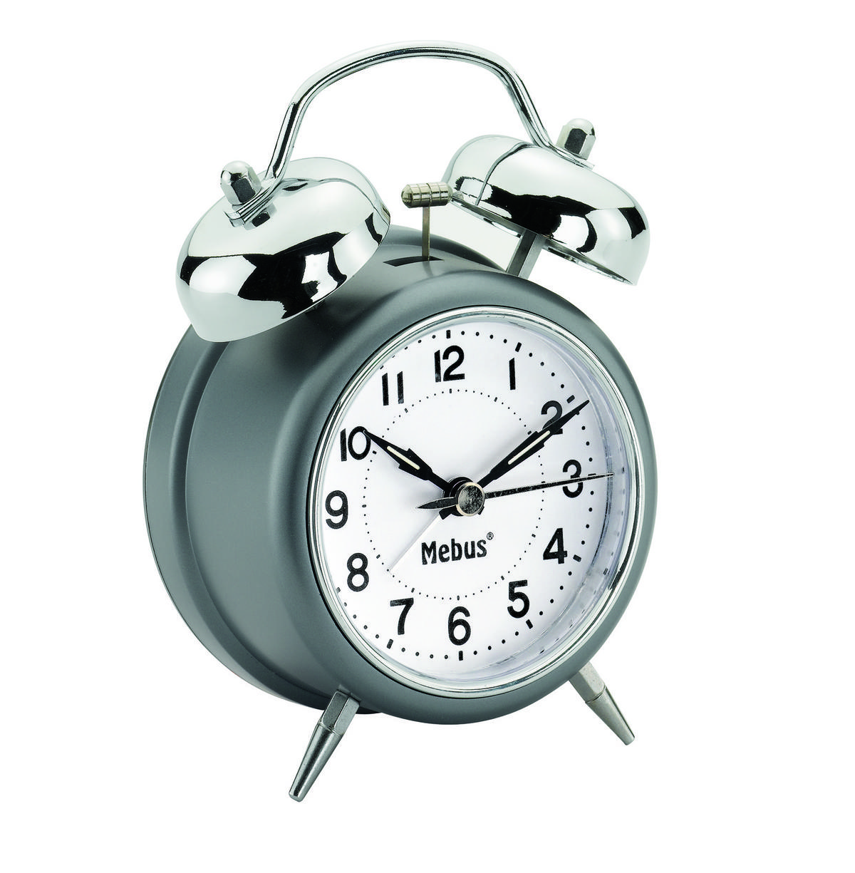 WECKER Grau 15/10,5/6,5 cm  - Grau, KONVENTIONELL, Kunststoff (15/10,5/6,5cm)