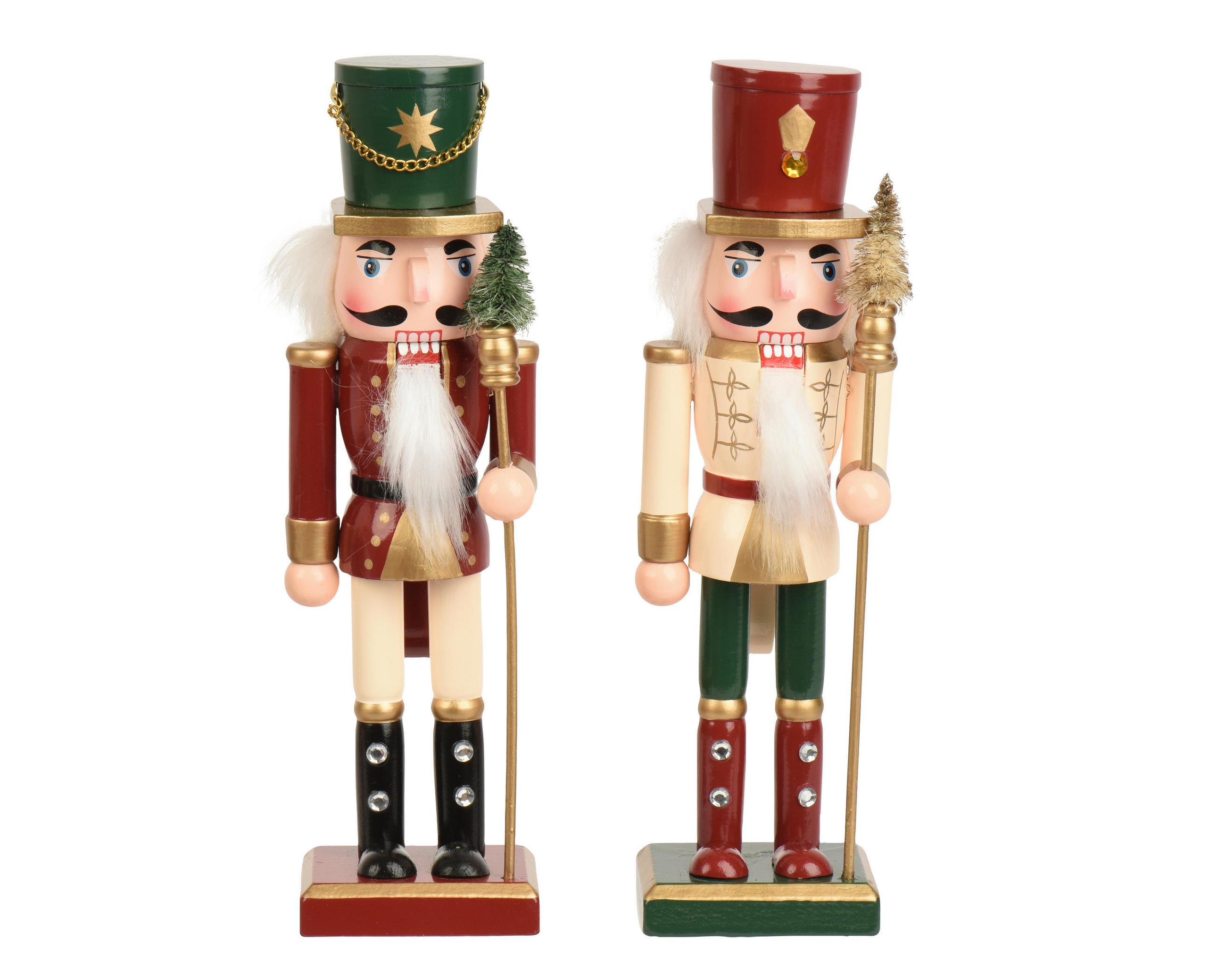 KARÁCSONYI FIGURA - többszínű, Basics, fa (9/7.8/38cm)