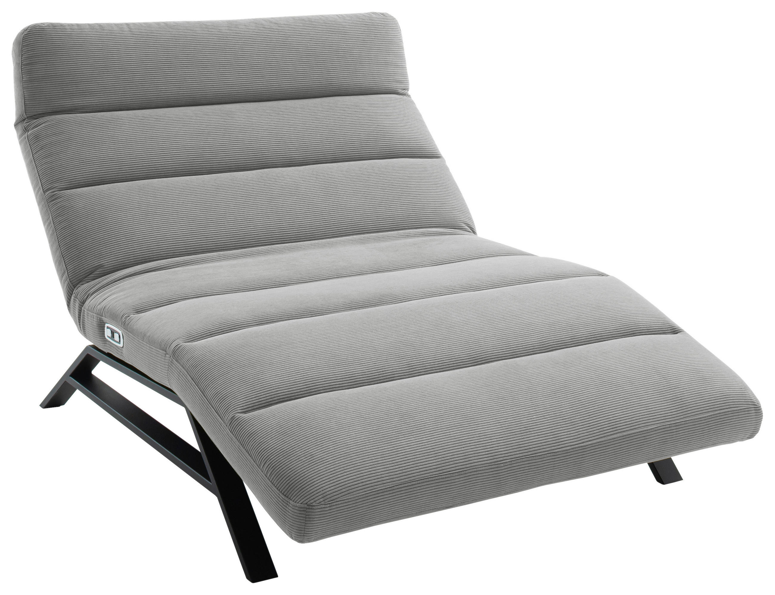 RELAXLIEGE Feincord Thymiangrün  - Thymiangrün/Schwarz, Design, Textil/Metall (120/54-113/158-198cm) - Pure Home Lifestyle