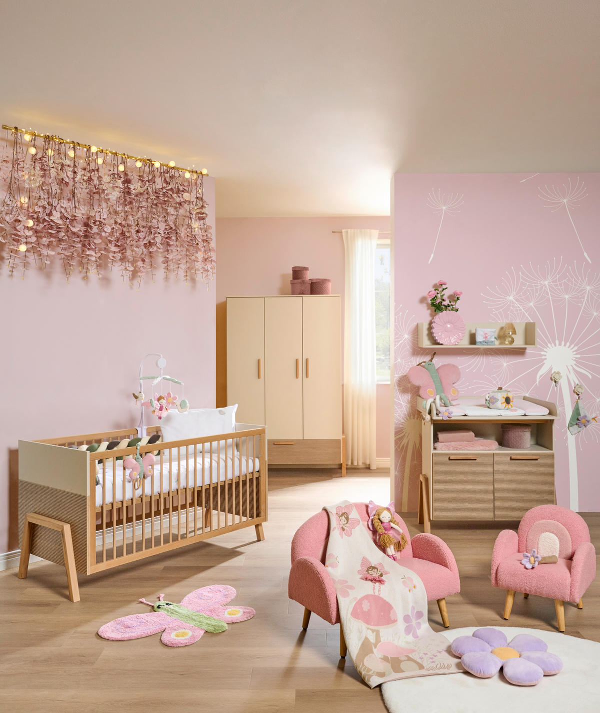 BABYZIMMER Diana  - Grauweiß, Basics, Holz/Holzwerkstoff - Jimmylee