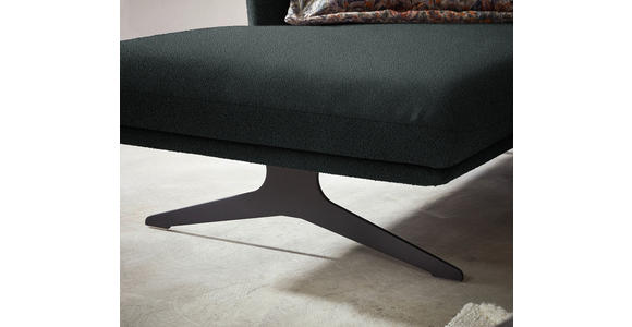 ECKSOFA in Flachgewebe Anthrazit 152/259 cm - Anthrazit/Schwarz, Design, Textil/Metall (152/259cm) - Dieter Knoll