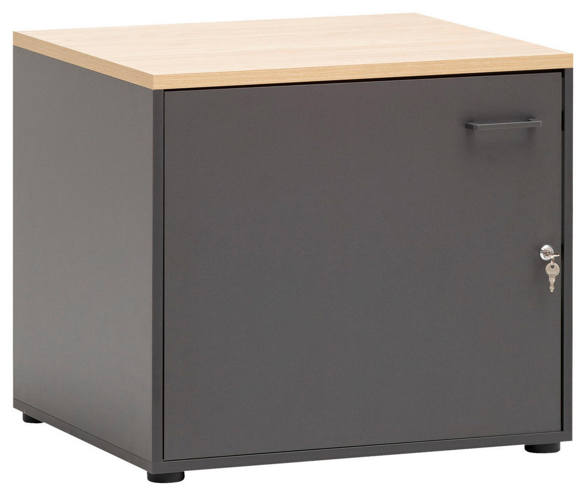 MEHRZWECKSCHRANK 67,1/60/60 cm  in Anthrazit, Eichefarben  - Eichefarben/Anthrazit, MODERN, Holzwerkstoff/Kunststoff (67,1/60/60cm) - MID.YOU