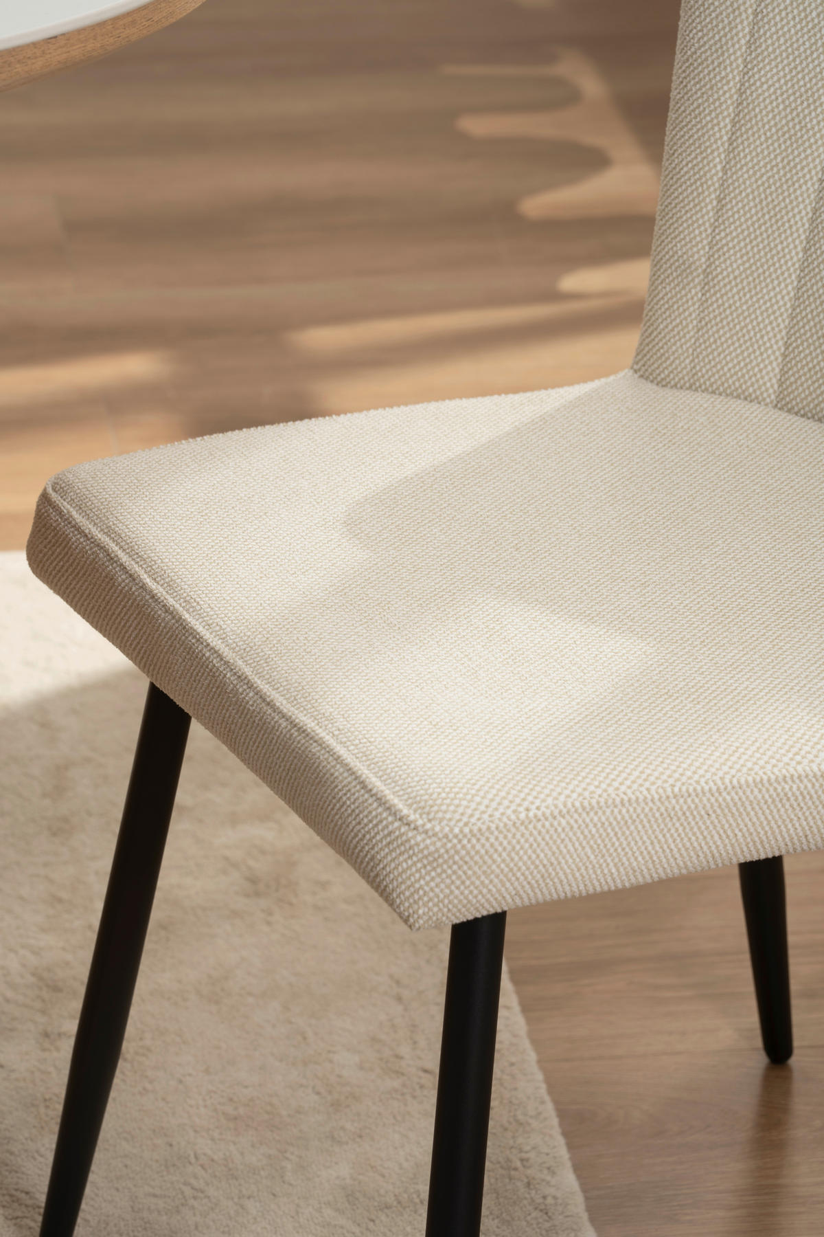 VIERFUßSTUHL - Beige/Schwarz, KONVENTIONELL, Holz/Textil (52/82/60cm) - P & B